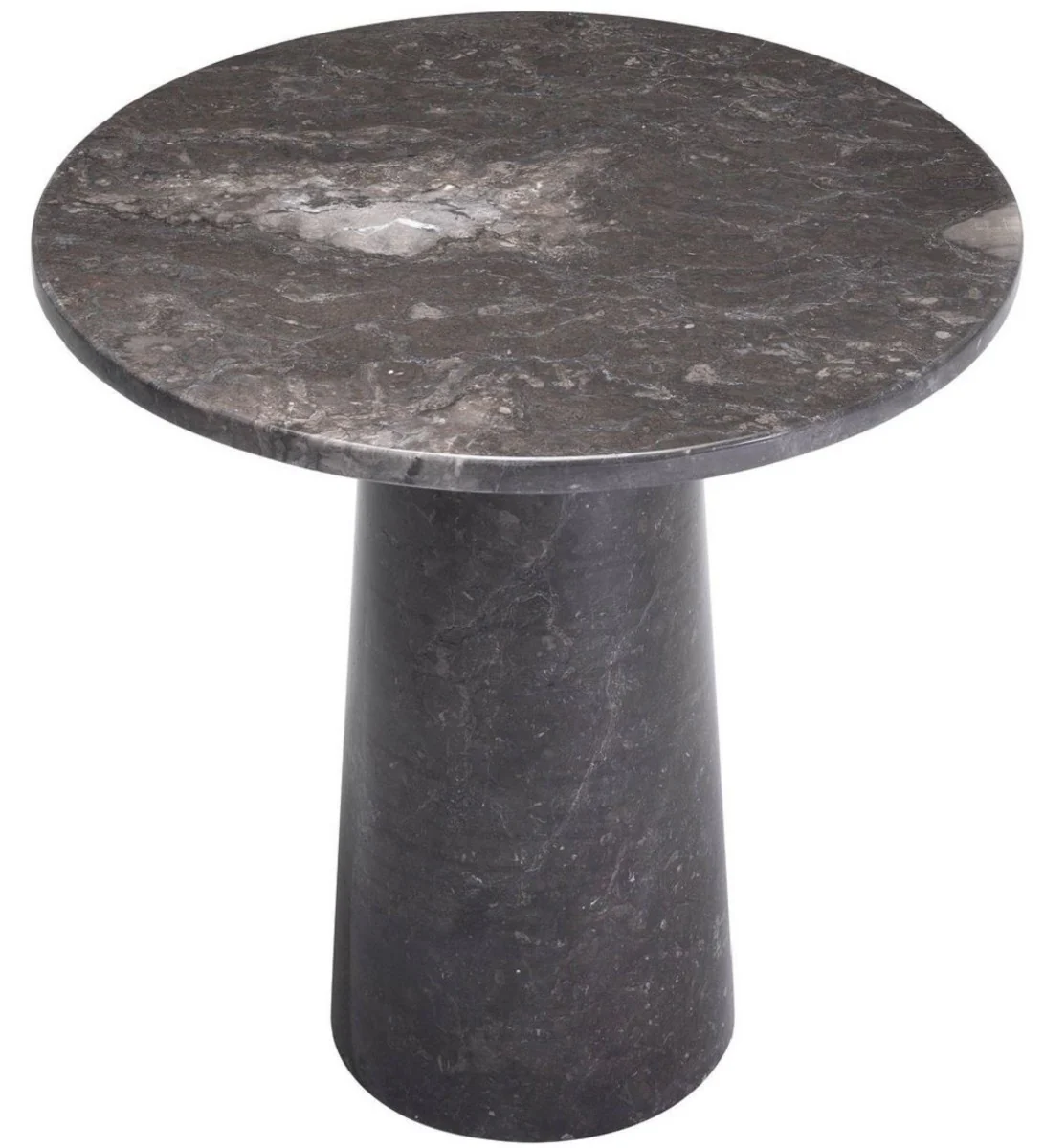 Luxury side table gray Ø 54.5 x H. 56 cm - Round marble table - Living room furniture - Luxury collection