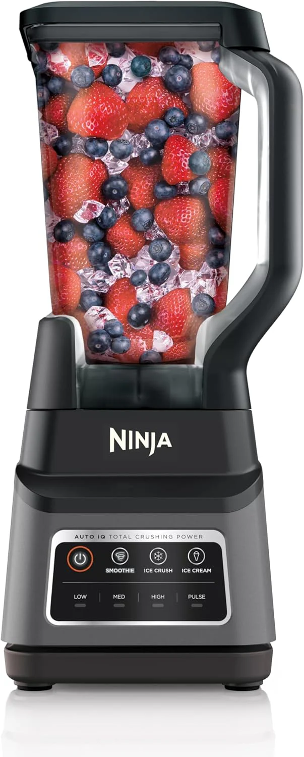 Ninja Professional Plus Blender | Max Power Smoothie Blender, Ice Cream Maker, Frozen Drink Mixer & Margarita Machine | 3 Auto IQ�?Presets, 1400 W, 72oz Total Crushing Pitcher | Dark Grey, BN701