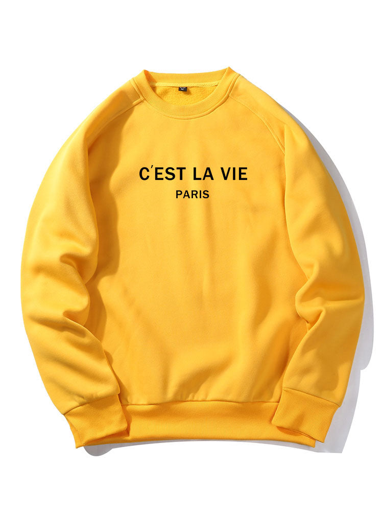 Paris Print Raglan Sleeves Sweatshirt