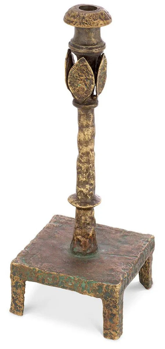 Luxury candle holder vintage brass 15 x 15 x H. 41 cm - metal candle holder - hotel & restaurant decorative accessories - luxury quality