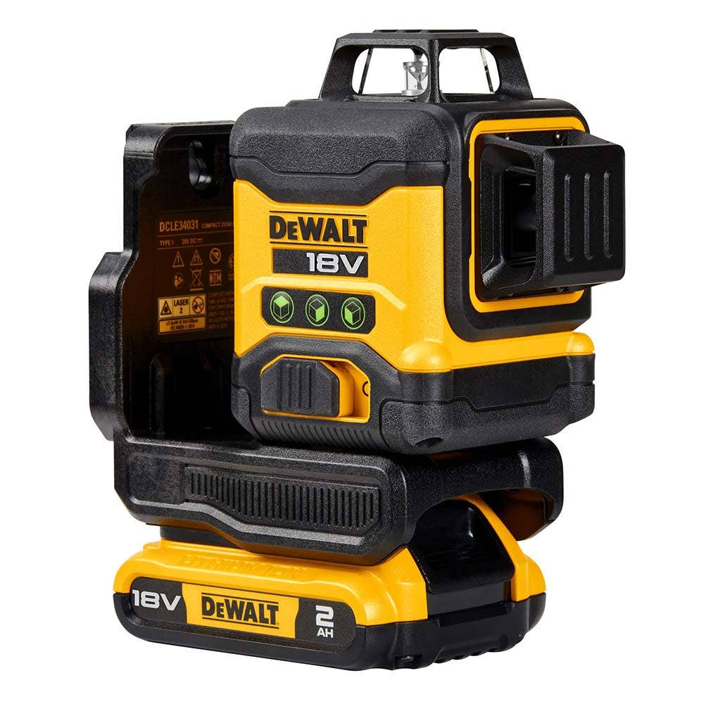 DEWALT 18V XR Compact 3 x 360 Grad Multiline Laser Kit Grün DCLE34031D1-XE