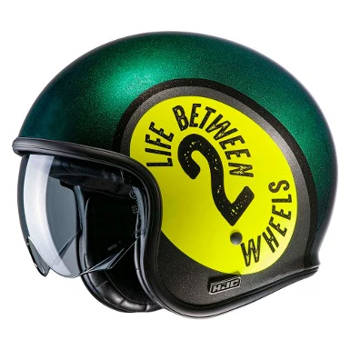 CASCO JET HJC V30 HARVEY VERDE / AMARILLO