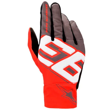 ALPINESTARS ARAGON GLOVES MM93 GRAY / WHITE / RED