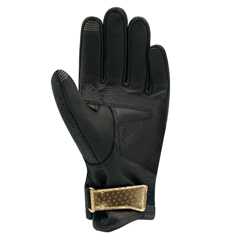 SHIRLEY GASOLINE LADY RACER SUMMER GLOVES BLACK / GOLD