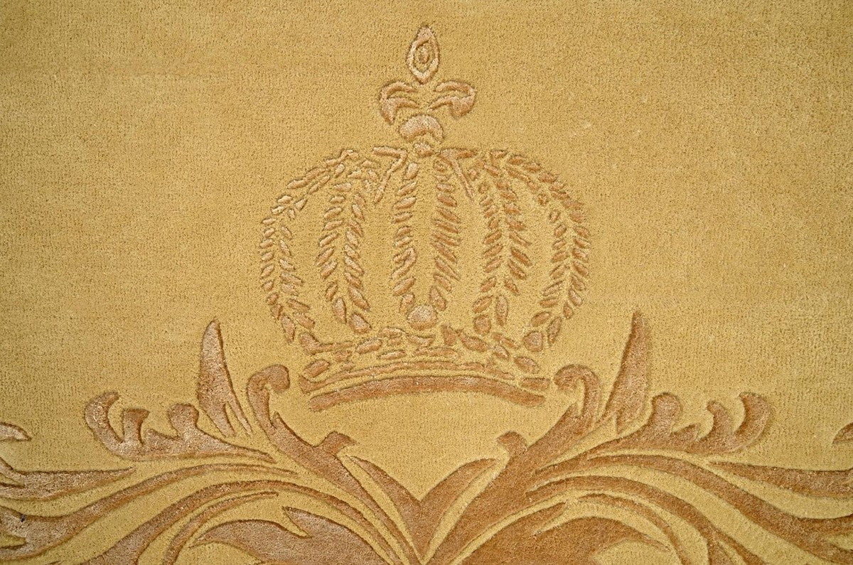Pompöös by Luxury Baroque Carpet Crown by Harald Glööckler Gold - Various Sizes