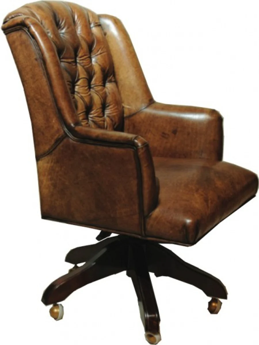 Luxury Genuine Leather Executive Chair Office Chair Brown Swivel Chair Desk Chair - Executive Office