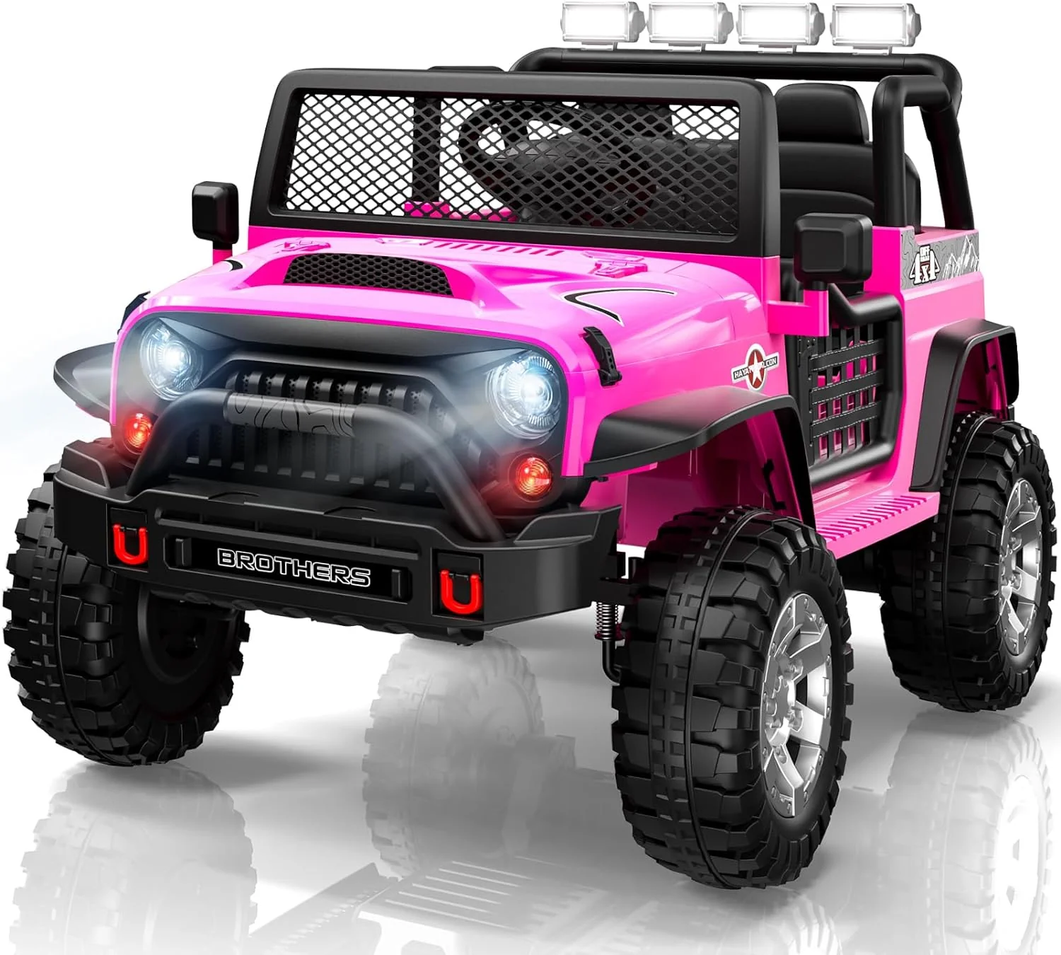 L8 Ride On Car, 2 Seater, 12V Kids Electric Car w/Remote Control, 4-Wheel Suspension, Bluetooth Speaker, Multi Music Modes, 3 Speeds, LED Lights, Xmas & Birthday Gift Ideas for Kids Ages 3+