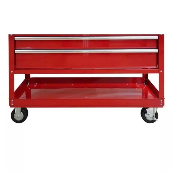 46 IN W 5-DRAWER, DEEP TOOL CHEST UTILITY CART in GLOSS RED