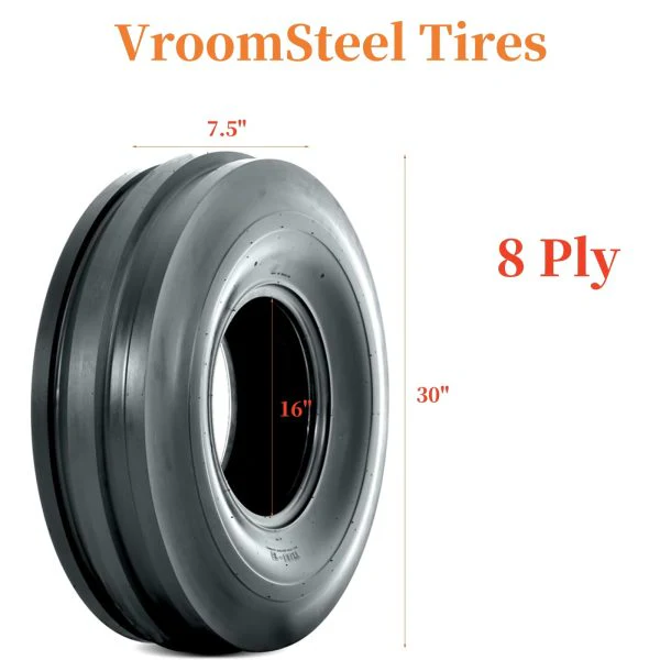 7.50-16 TL Tire 7.5-16 7.50-16 7.5X16 Load 8 Ply Tractor