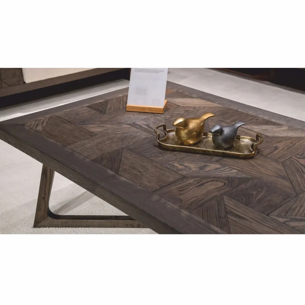 Luxury solid wood coffee table brown 138 cm - hotel & living room furniture