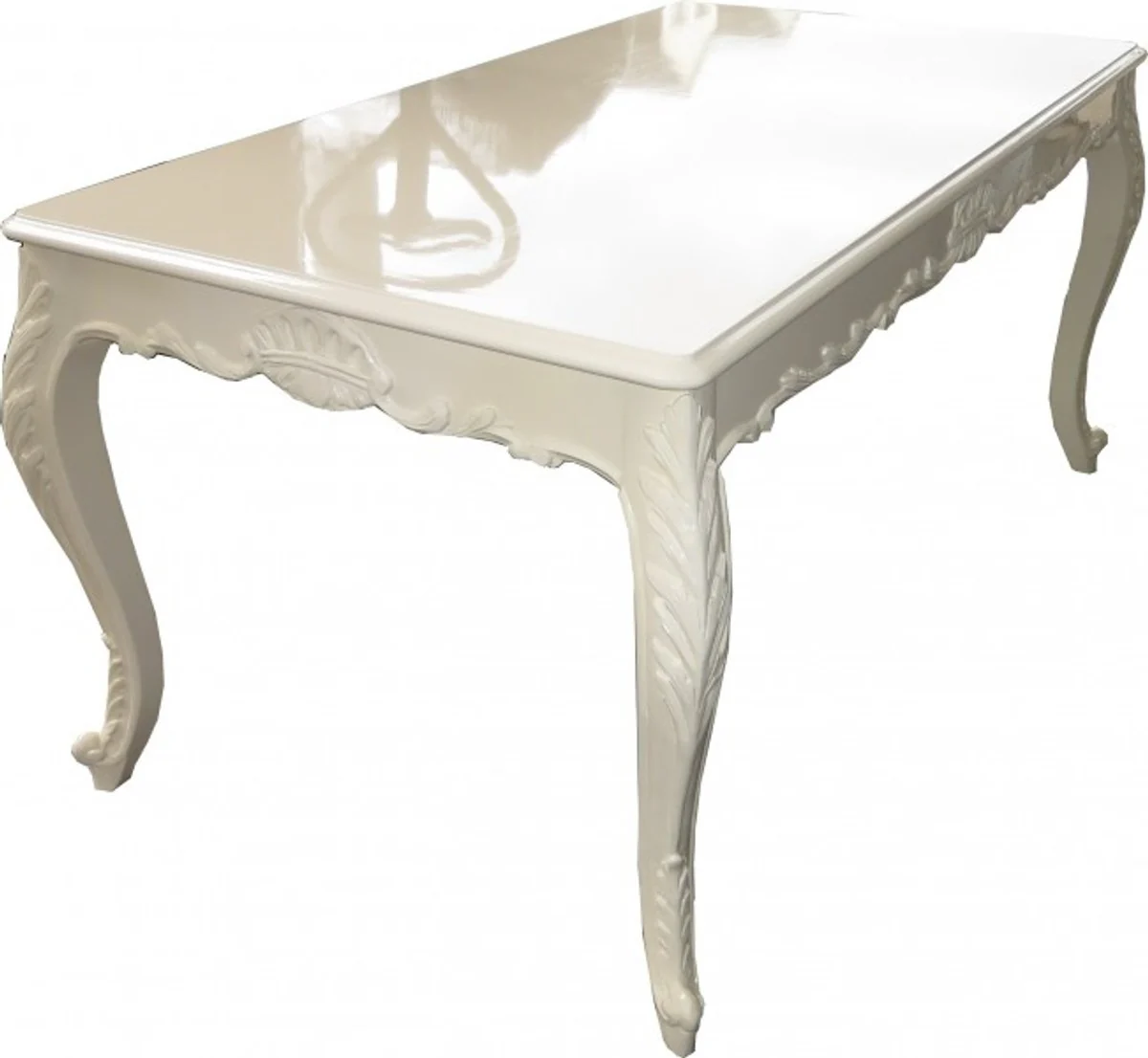 Baroque dining table cream high gloss - dining room table - all sizes