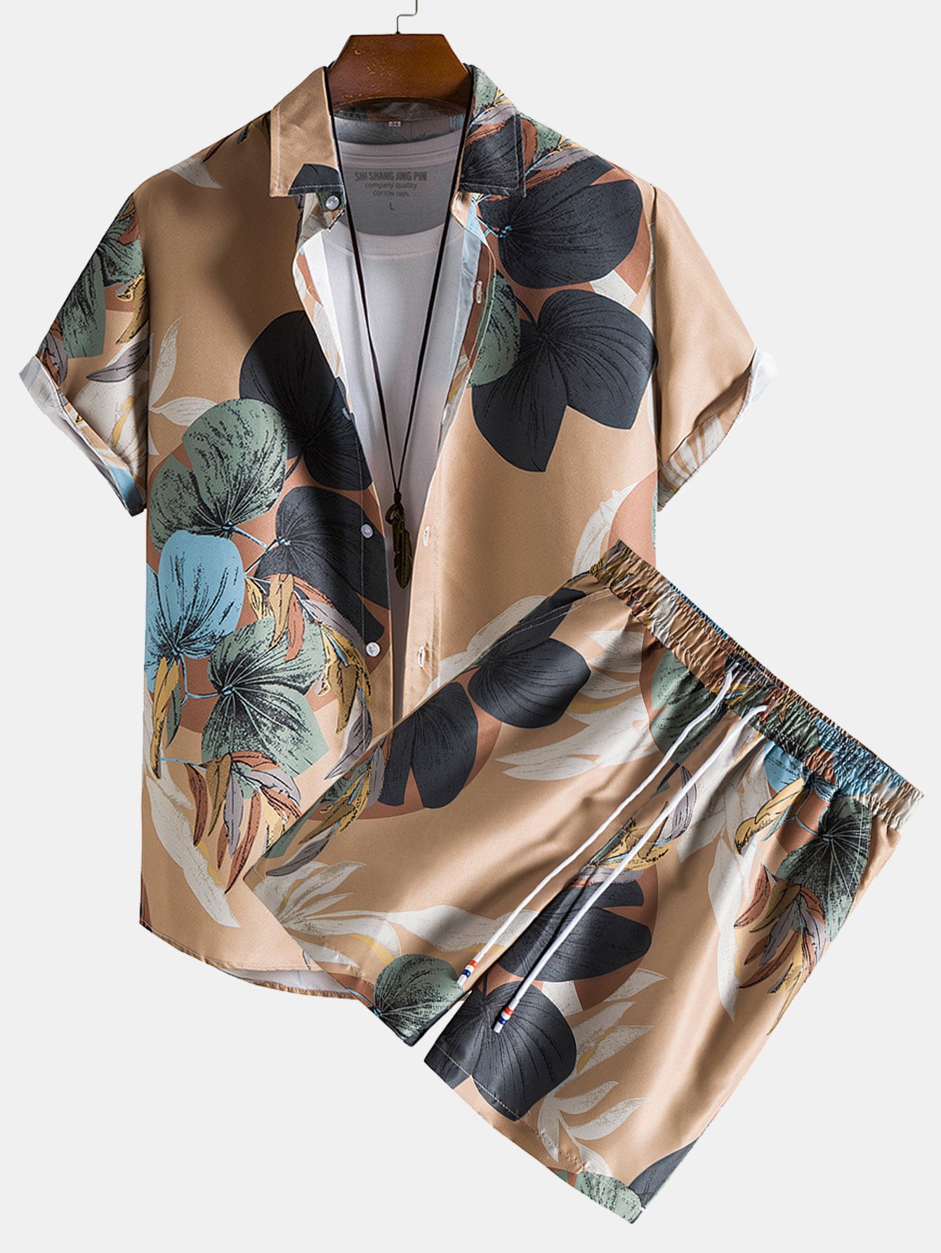 Tropical Print Shirt & Shorts