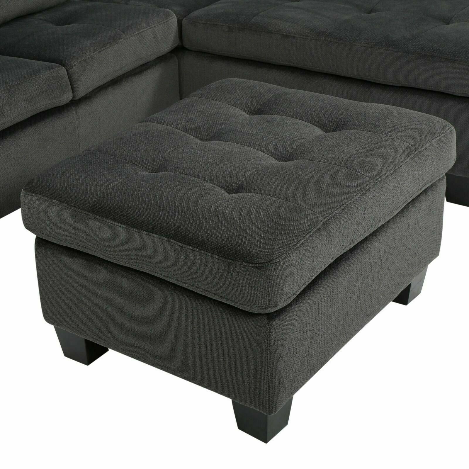 Gotham 3-Piece Charcoal Stoff Einzel Sofa Set