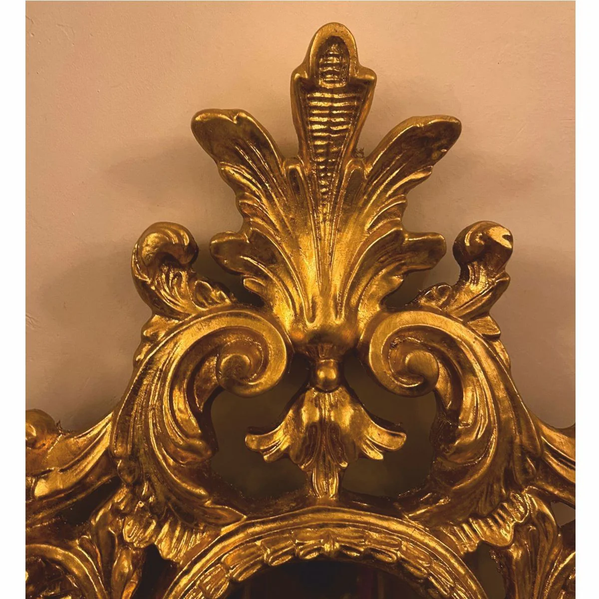Baroque mirror gold H. 64 cm - Baroque style wall mirror