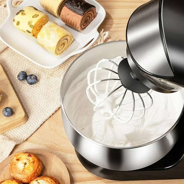 HKEEY Stand Mixer 5.5 Quartz Stainless Steel Bowl, Food Mixer, Kitchen Electric Mixer with Dough Hook, Wire Whip & Beater