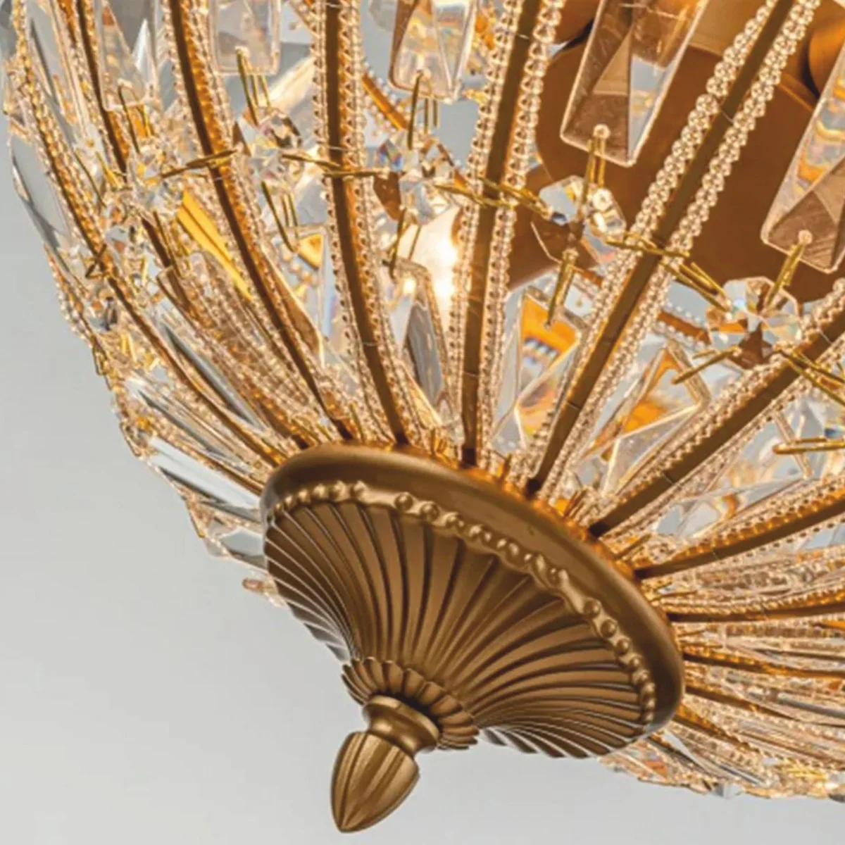 Baroque crystal chandelier gold Ø 42 x H. 80 cm - Baroque lights