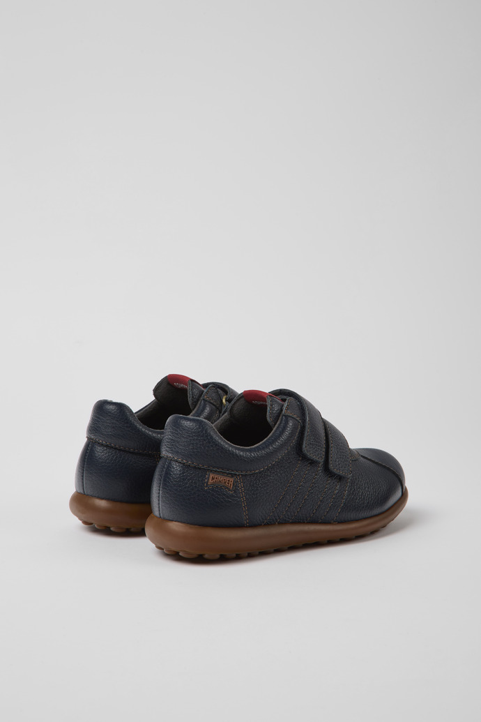 Pelotas Navy Blue Leather and Canvas Shoes for Boys