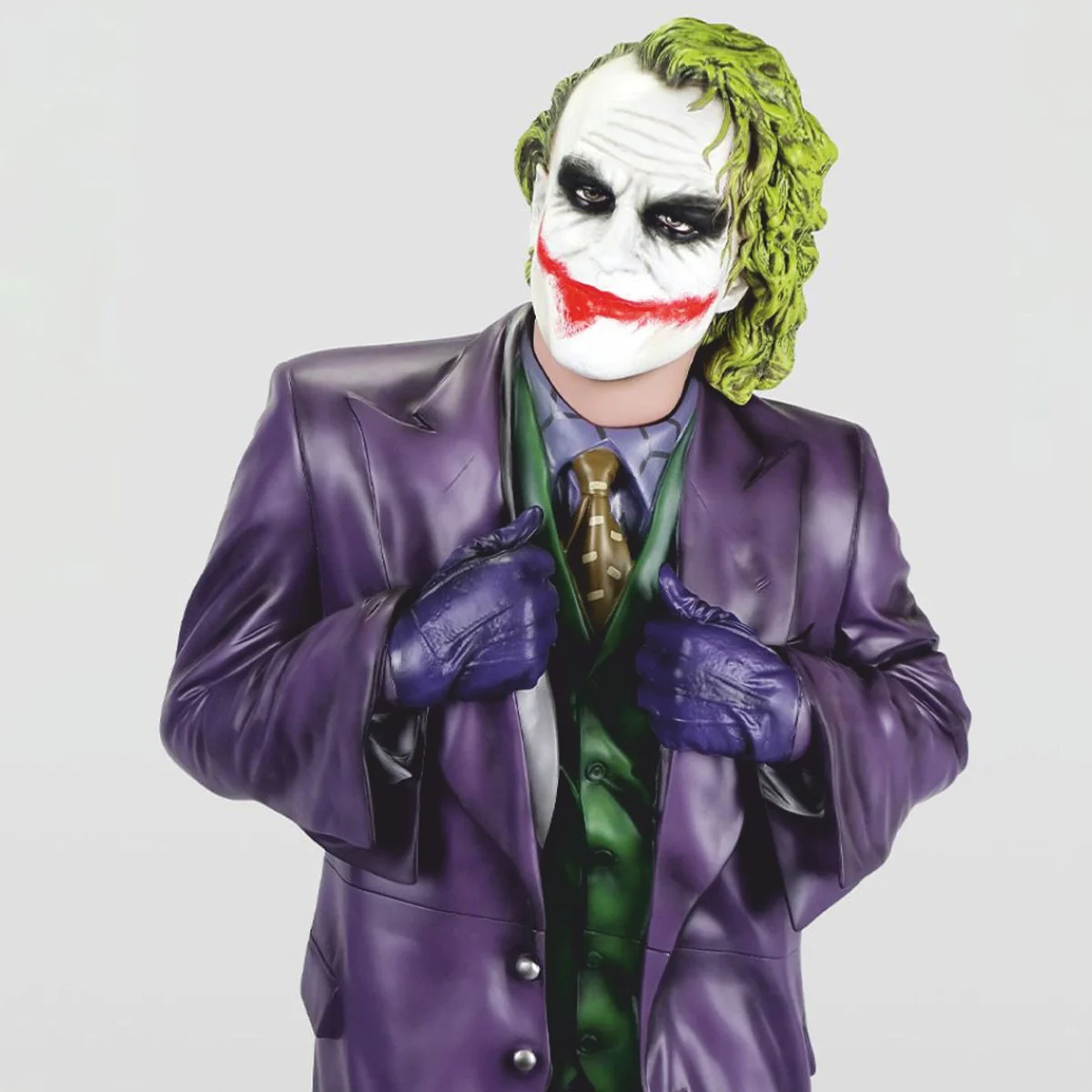 XXL decorative sculpture purple / green H. 215 cm - life-size decorative figure