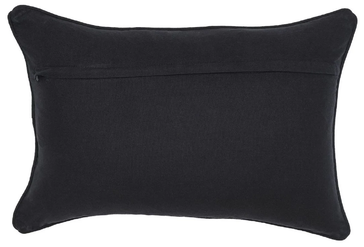 Luxury decorative cushion black / gold 60 x 40 cm - rectangular decorative cushion with elegant diamond pattern - luxury quality - hotel collection