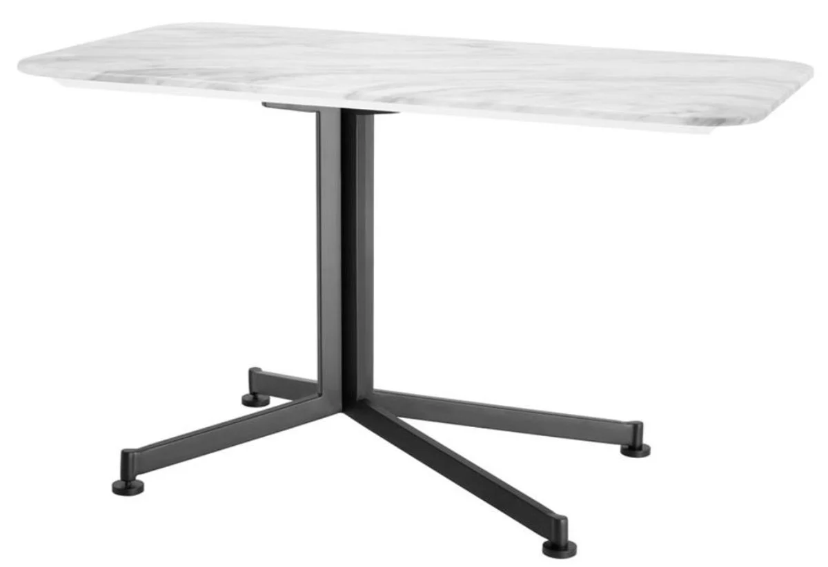 Luxury side table white / black 90 x 50 x H. 54 cm - living room furniture