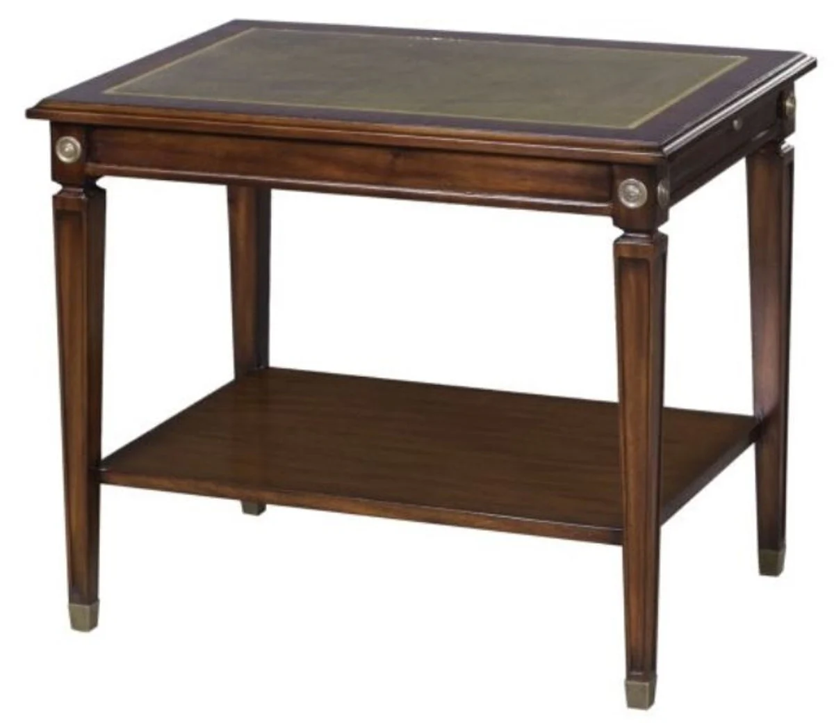 Mahogany side table brown / green 64 x 43 x H. 54 cm - luxury living room side table