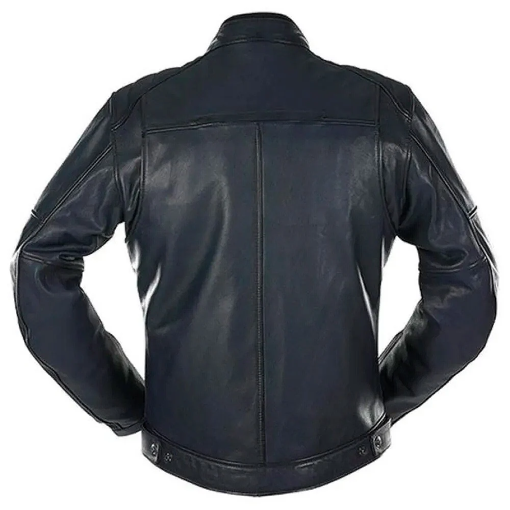 CHAQUETA PIEL OVERLAP JOHAN - AZUL MEDIANOCHE