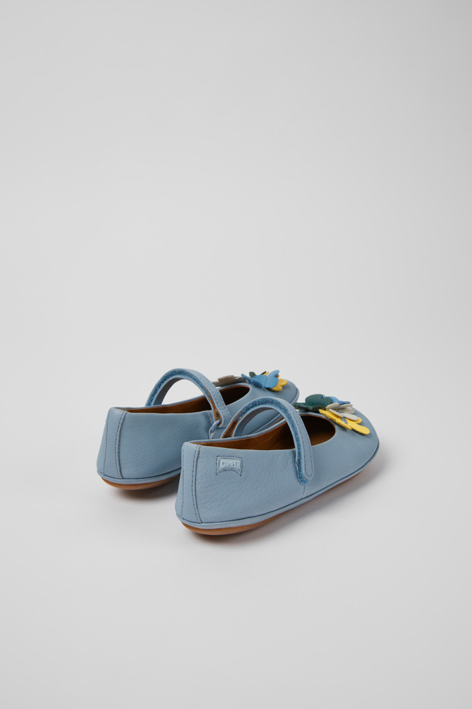 Twins Blue Leather Ballerina Flats for Boys