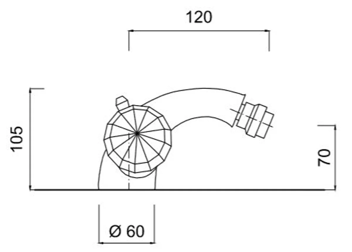 Luxury bathtub mixer with Swarovski crystal glass silver 12 x H. 10.5 cm - Luxury bathroom accessories Made in Italy