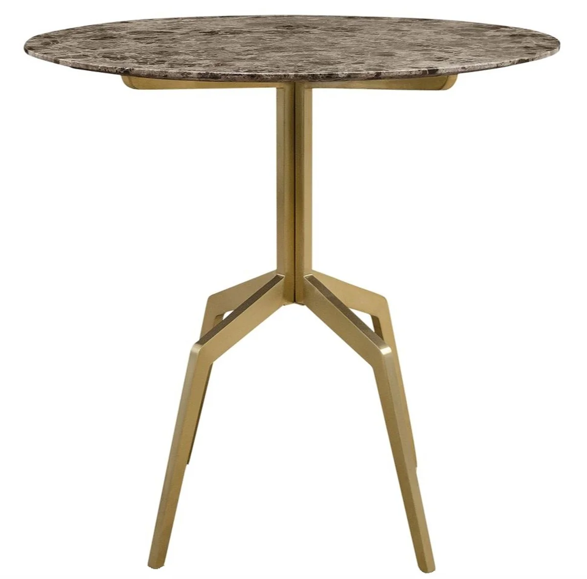 Luxury dining table gold / black 80 x H. 76 cm - Dining room furniture