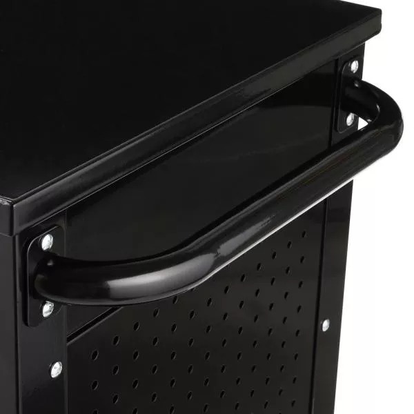 33 IN 4-DRAWER MECHANICS CART WITH EXTENDED SIDE TABLE AND BOTTLE TRAY