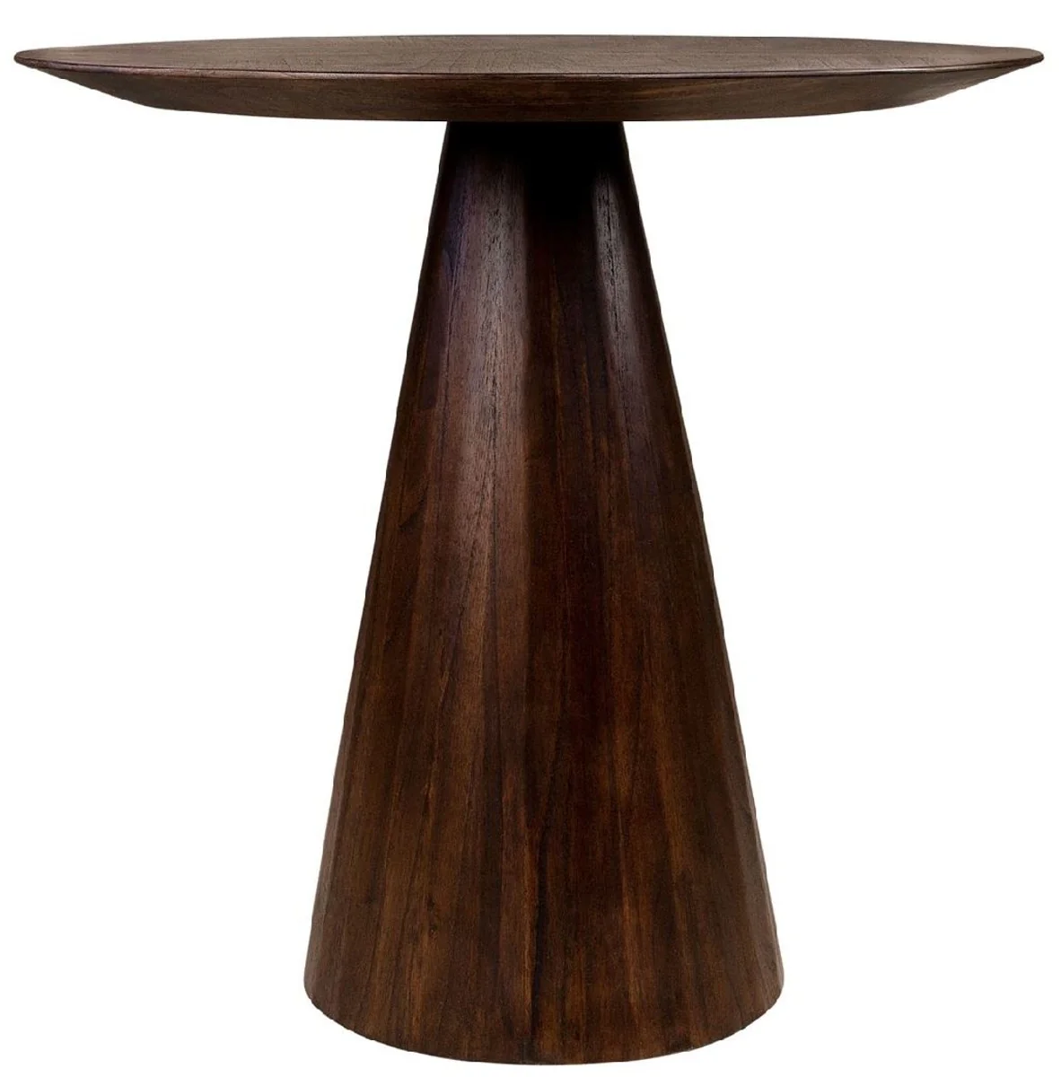 Luxury dining table dark brown Ø 80 x H. 76 cm - Round solid wood kitchen table - Dining room furniture - Kitchen furniture - Luxury furniture - Luxury furnishings
