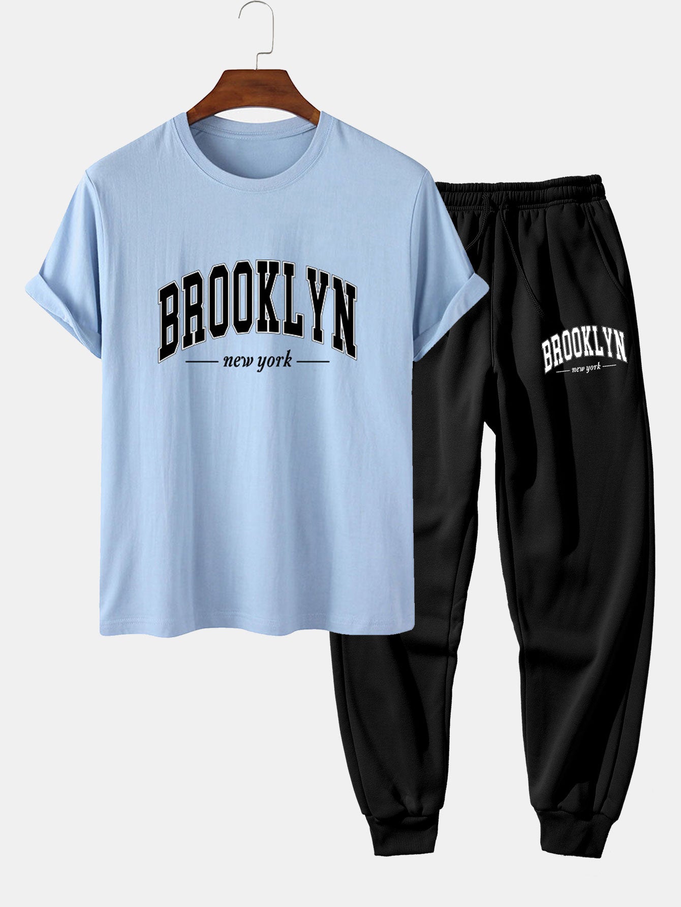 Brooklyn Print T-Shirt  & Jogger Pants
