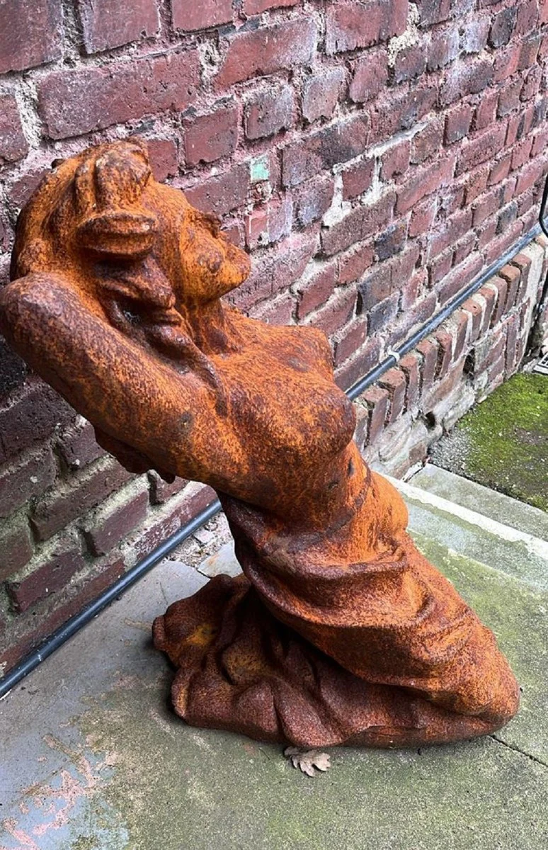 Art Nouveau garden decorative sculpture woman rust H. 72.6 cm