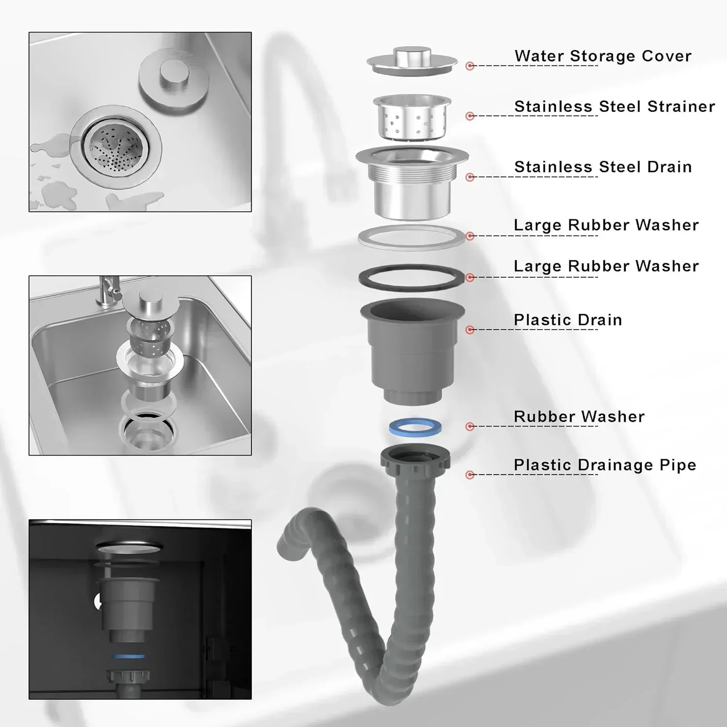 Outdoor Grill Table with Stainless Steel Sink - Metal Grill Cart Kitchen Island