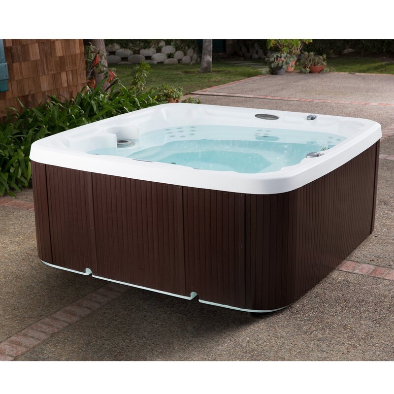 Lifesmart Spas 7 - Person 65 - Jet Square Whirlpool mit Ozonator in Espresso