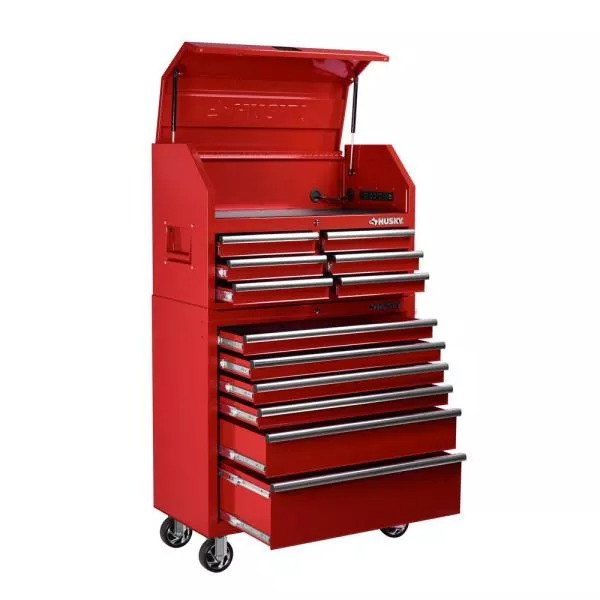 36 IN. 12-DRAWER RED TOOL CHEST UND CABINET COMBO