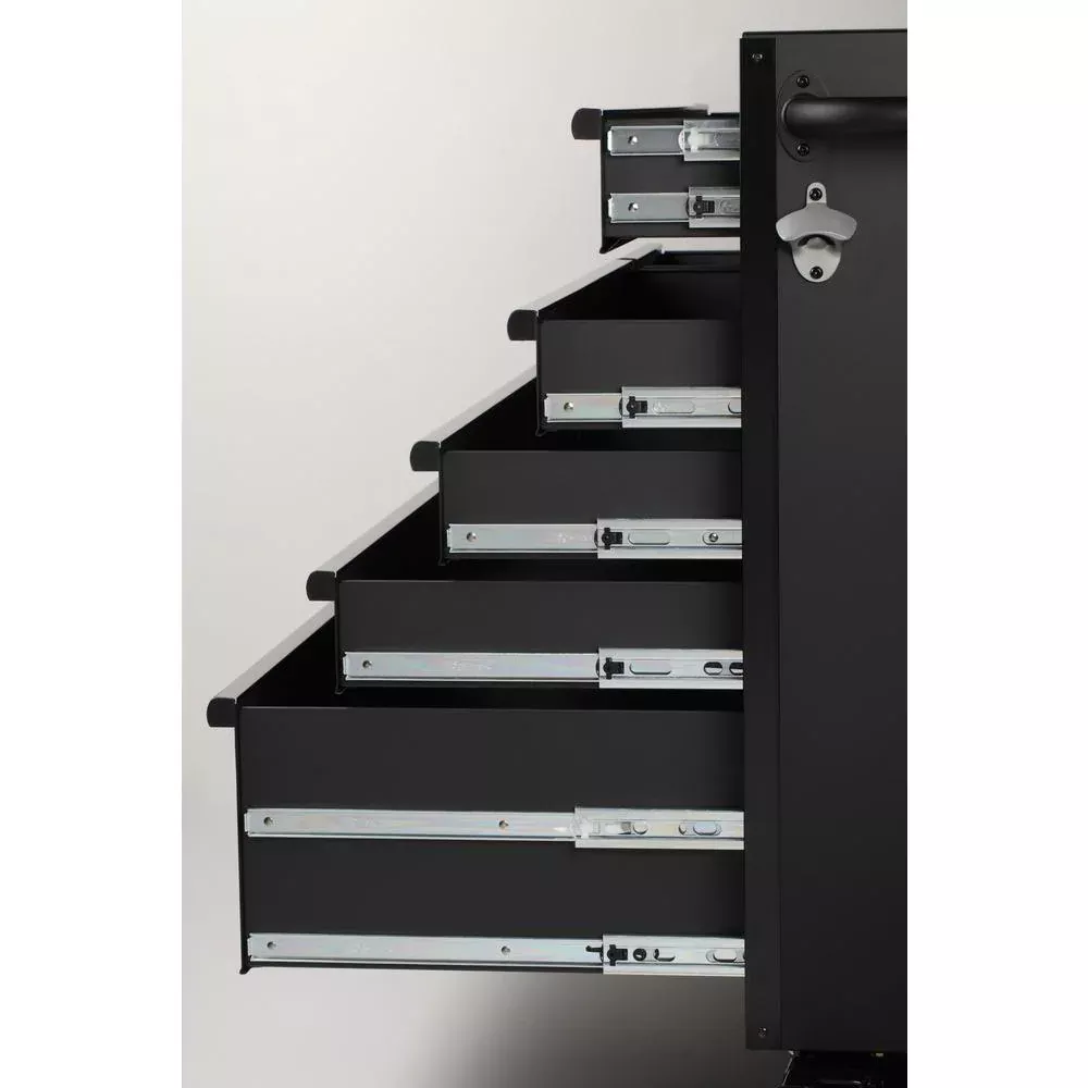 INDUSTRIE 52 IN. W X 21.5 IN. D 9-DRAWER MATTE BLACK TOOL CHEST ROLLING CABINET