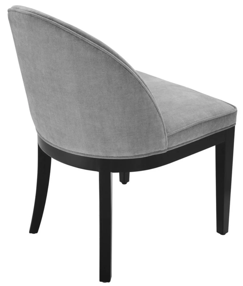 Luxury dining room chair gray / black 55 x 61 x H. 84 cm - Luxury Furniture