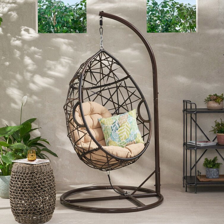 Robert Wicker Tear Drop Hanging Swing Chair