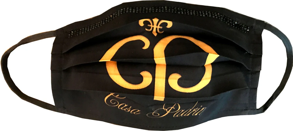 Bling Bling Mask Black / Gold - CP mask with black glitter stones