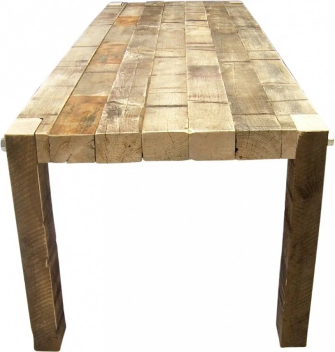 Solid pine wood dining table 200cm - heavy version - rustic