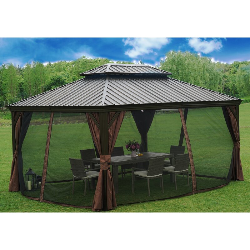 Alexander 16 Ft. W x 12 Ft. D Aluminium Patio Gazebo