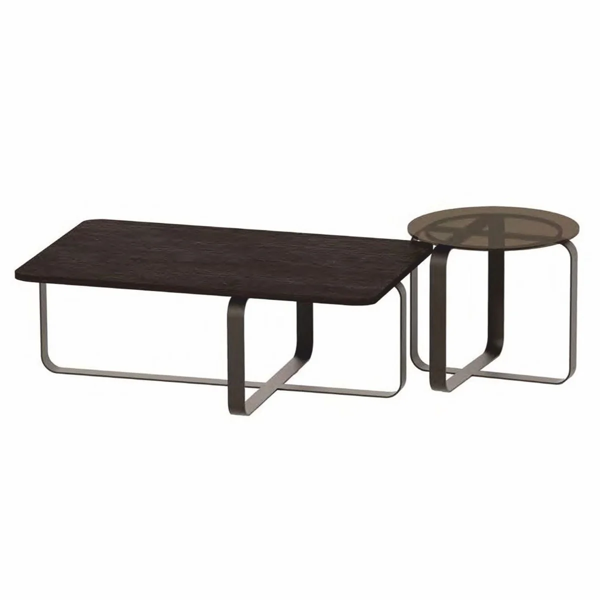Luxury Coffee Table Set Dark Brown - Hotel & Living Room Furniture
